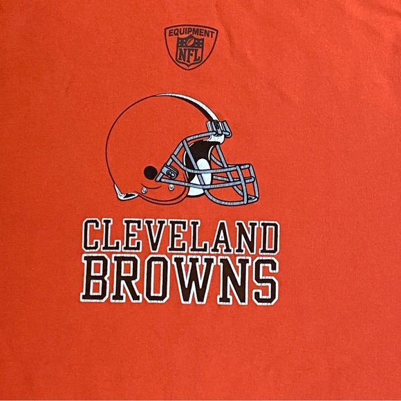 Cleveland ‎ Browns Reebok Equipment NFL Play Dry Men Large Orange Athletic Shirt - Picture 3 of 8